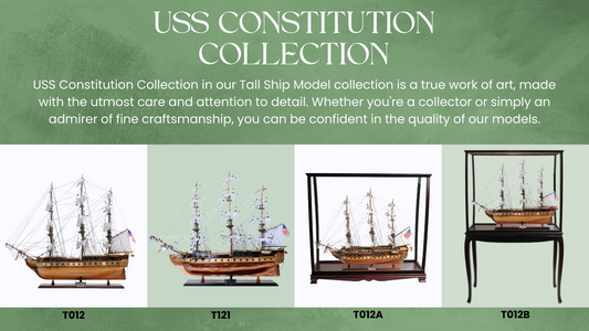 This image includes the famous replica model of uss constitution ship