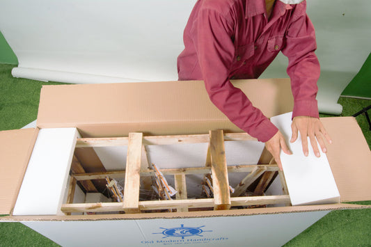 This images includes how to package the model ships and handicrafts products