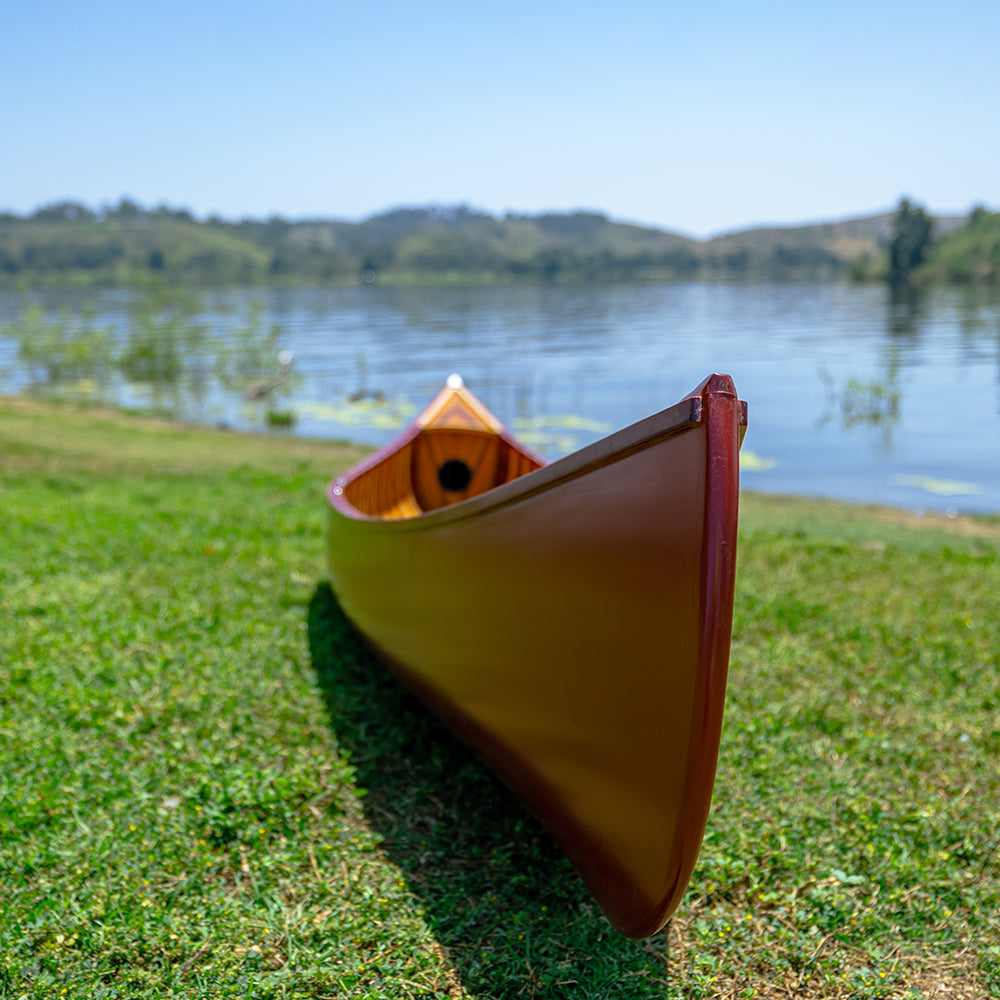 RED CANOE WITH RIBS CURVED BOW | Wooden Kayak | Boat | Canoe with Paddles for fishing and water sports For Wholesale