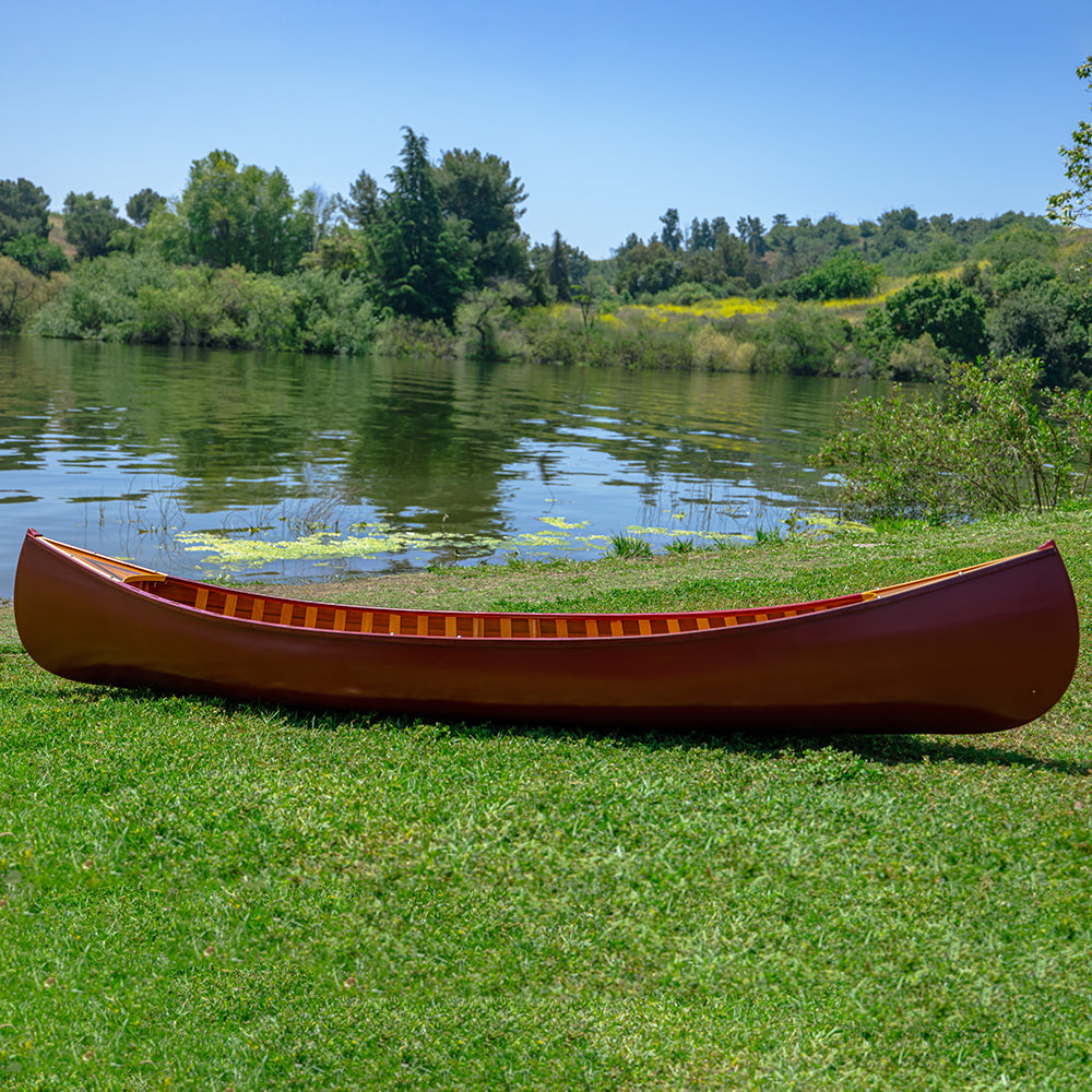 RED CANOE WITH RIBS CURVED BOW | Wooden Kayak | Boat | Canoe with Paddles for fishing and water sports For Wholesale
