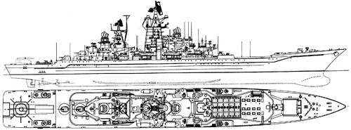 Russian Kirov-Class (Project 1144 Orlan) 36 Inches Battlecruiser Model