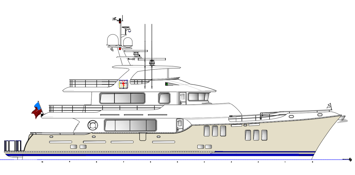 American Nordhavn 96 36 Inches Ship Model