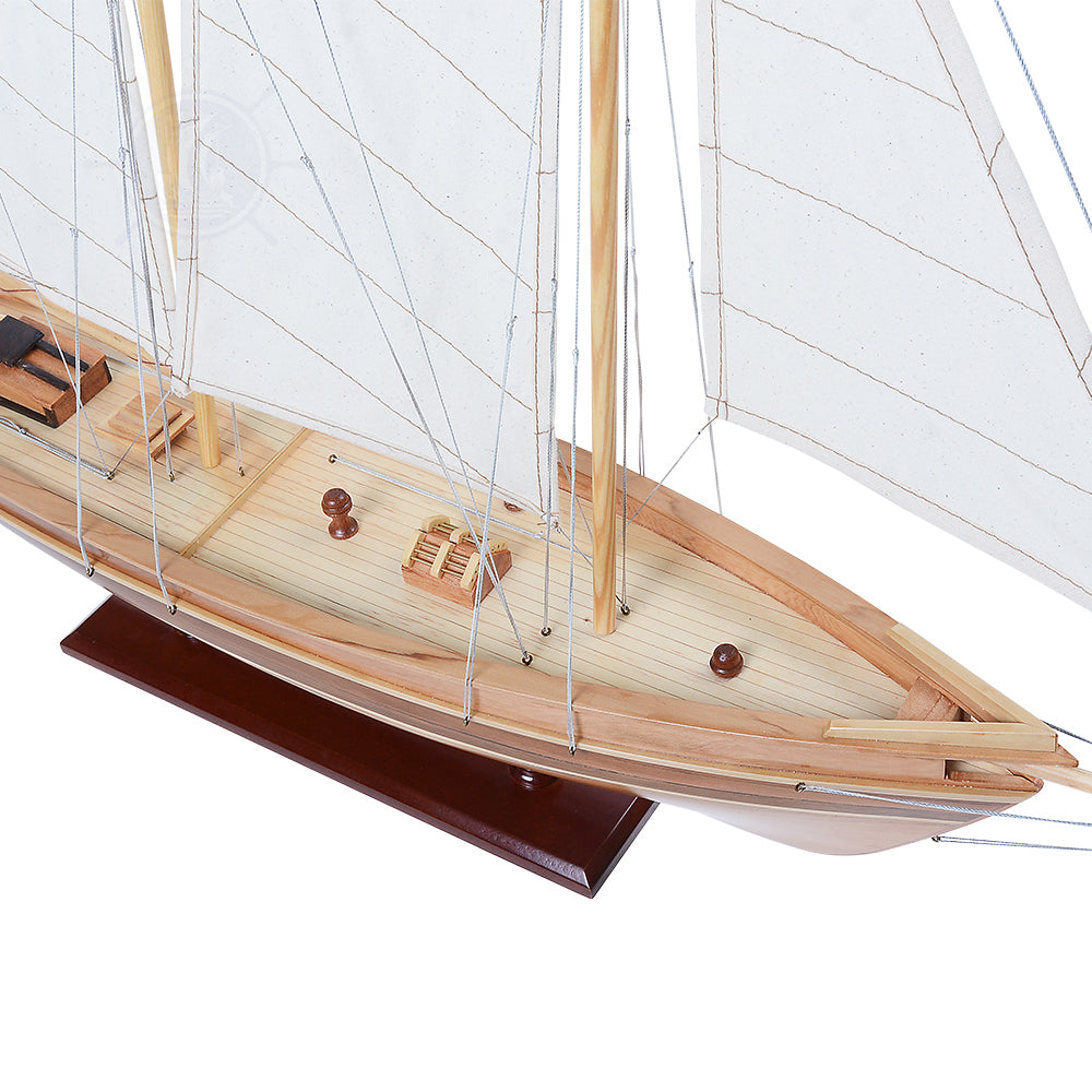 AMERICA Model Yacht Small | Partially Assembled Wooden Yacht Model For Wholesale