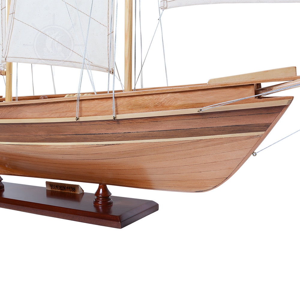 AMERICA Model Yacht Small | Partially Assembled Wooden Yacht Model For Wholesale