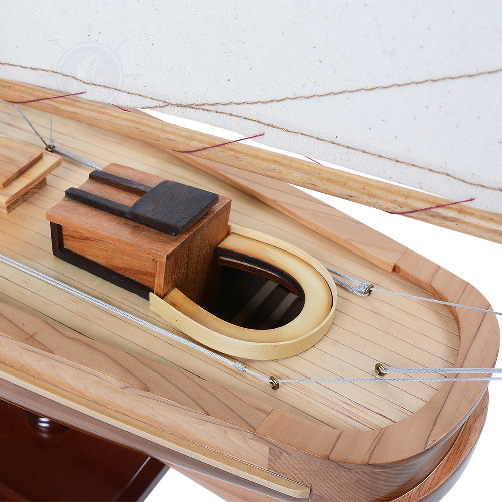 AMERICA Model Yacht Small | Partially Assembled Wooden Yacht Model For Wholesale