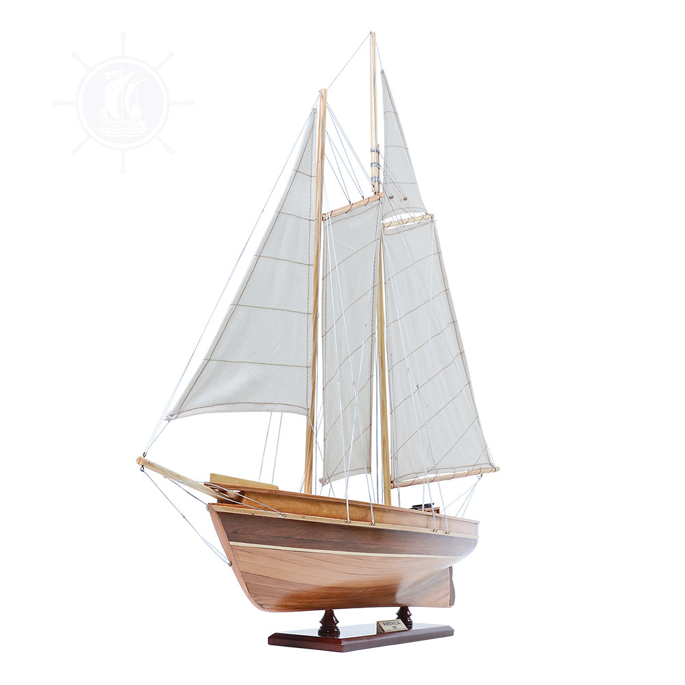 AMERICA Model Yacht Small | Partially Assembled Wooden Yacht Model For Wholesale