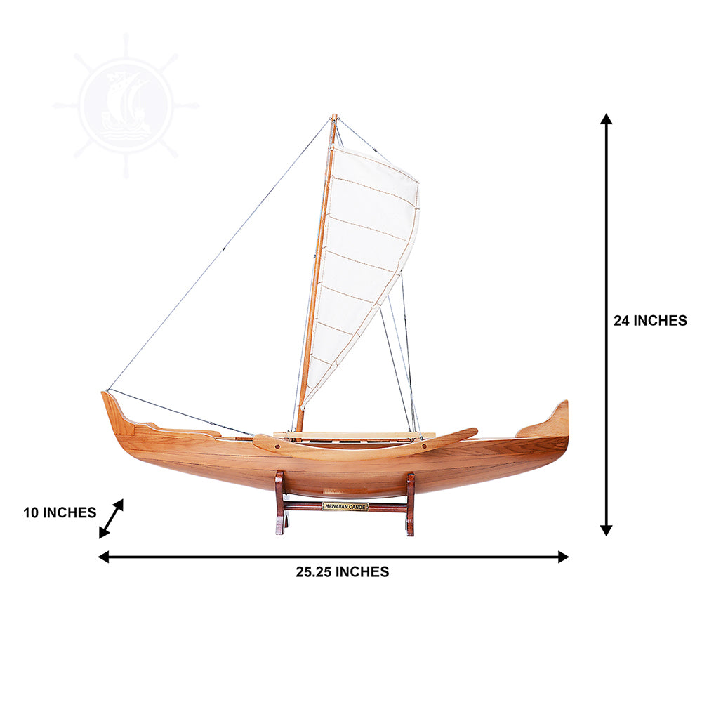 HAWAIIAN CANOE MODEL BOAT | High-quality | Fully Assembled Wooden Model boats For Wholesale