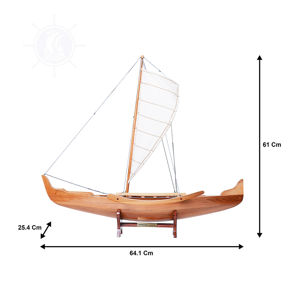 HAWAIIAN CANOE MODEL BOAT | High-quality | Fully Assembled Wooden Model boats For Wholesale
