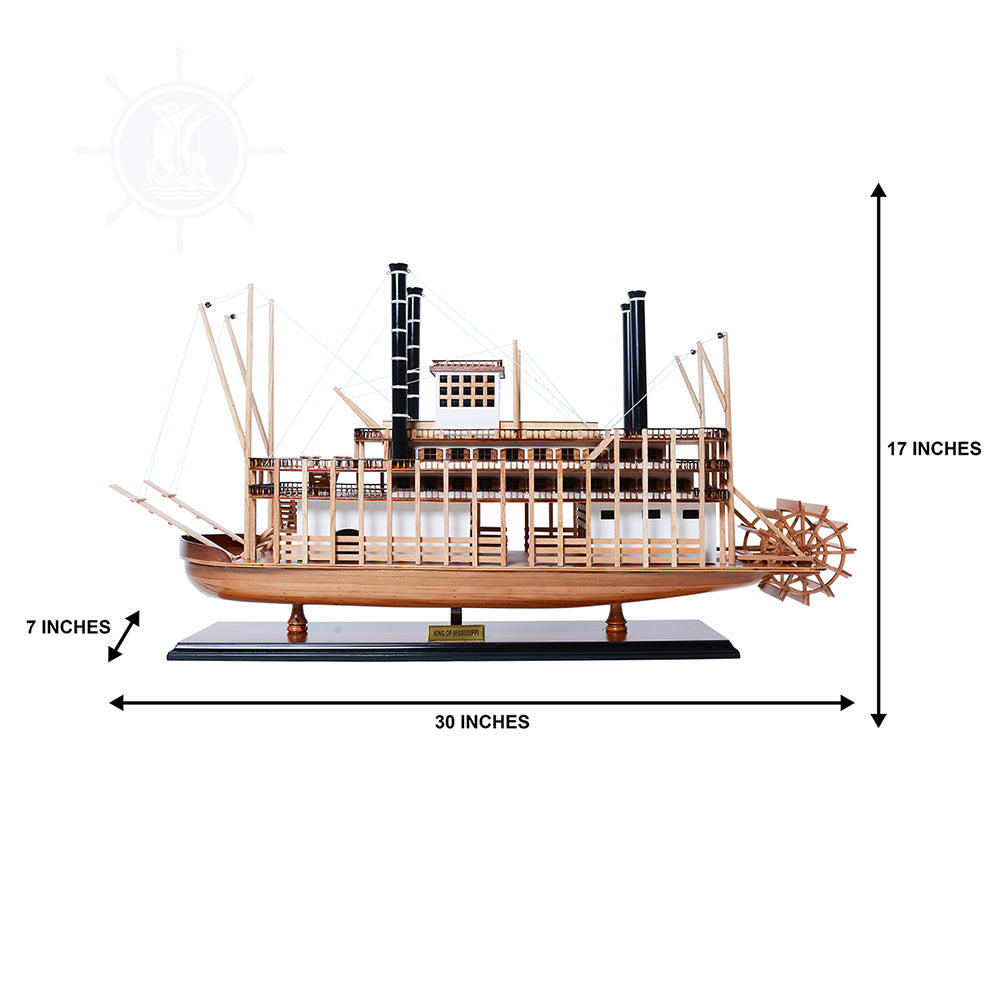 KING MISSISSIPI STEAM SHIP MODEL L76 | High-quality | Fully Assembled Wooden Model boats For Wholesale