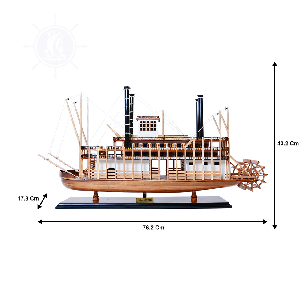 KING MISSISSIPI STEAM SHIP MODEL L76 | High-quality | Fully Assembled Wooden Model boats For Wholesale
