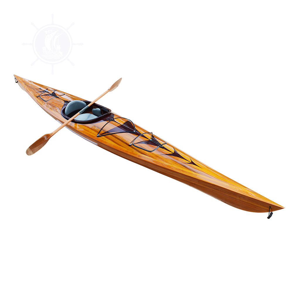 KAYAK WITH ARROWS DESIGN 17 FEET LONG | Wooden Kayak | Boat | Canoe with Paddles for fishing and water sports For Wholesale