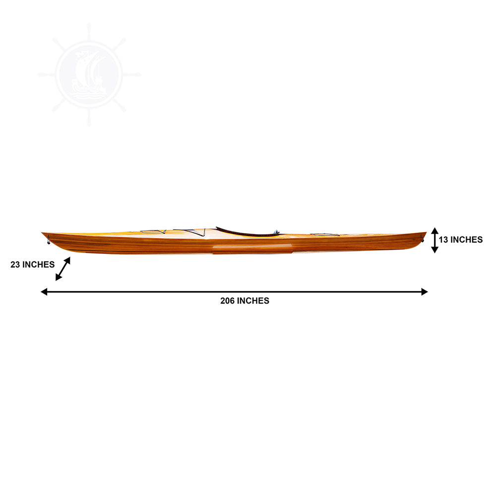 KAYAK WITH ARROWS DESIGN 17 FEET LONG | Wooden Kayak | Boat | Canoe with Paddles for fishing and water sports For Wholesale