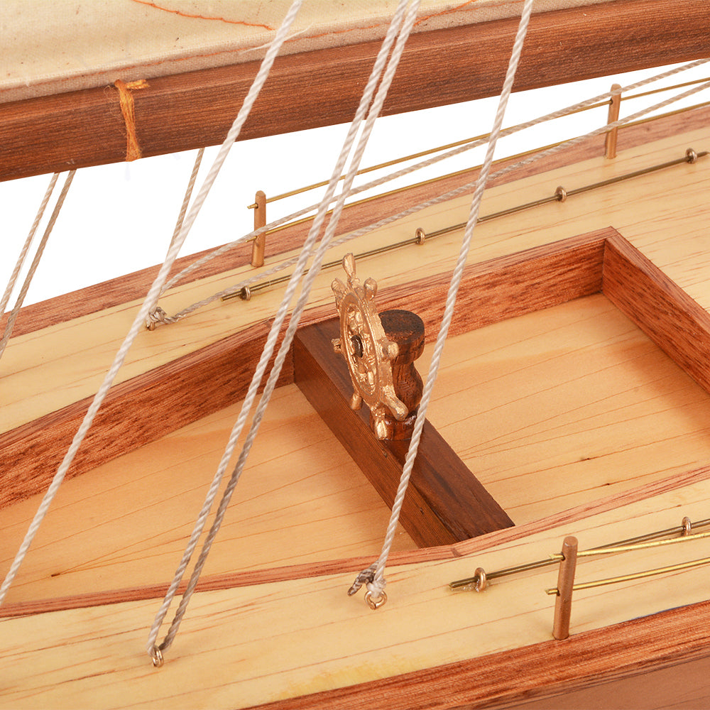 COLUMBIA YACHT L Model Yacht | Partially Assembled Wooden Yacht Model For Wholesale