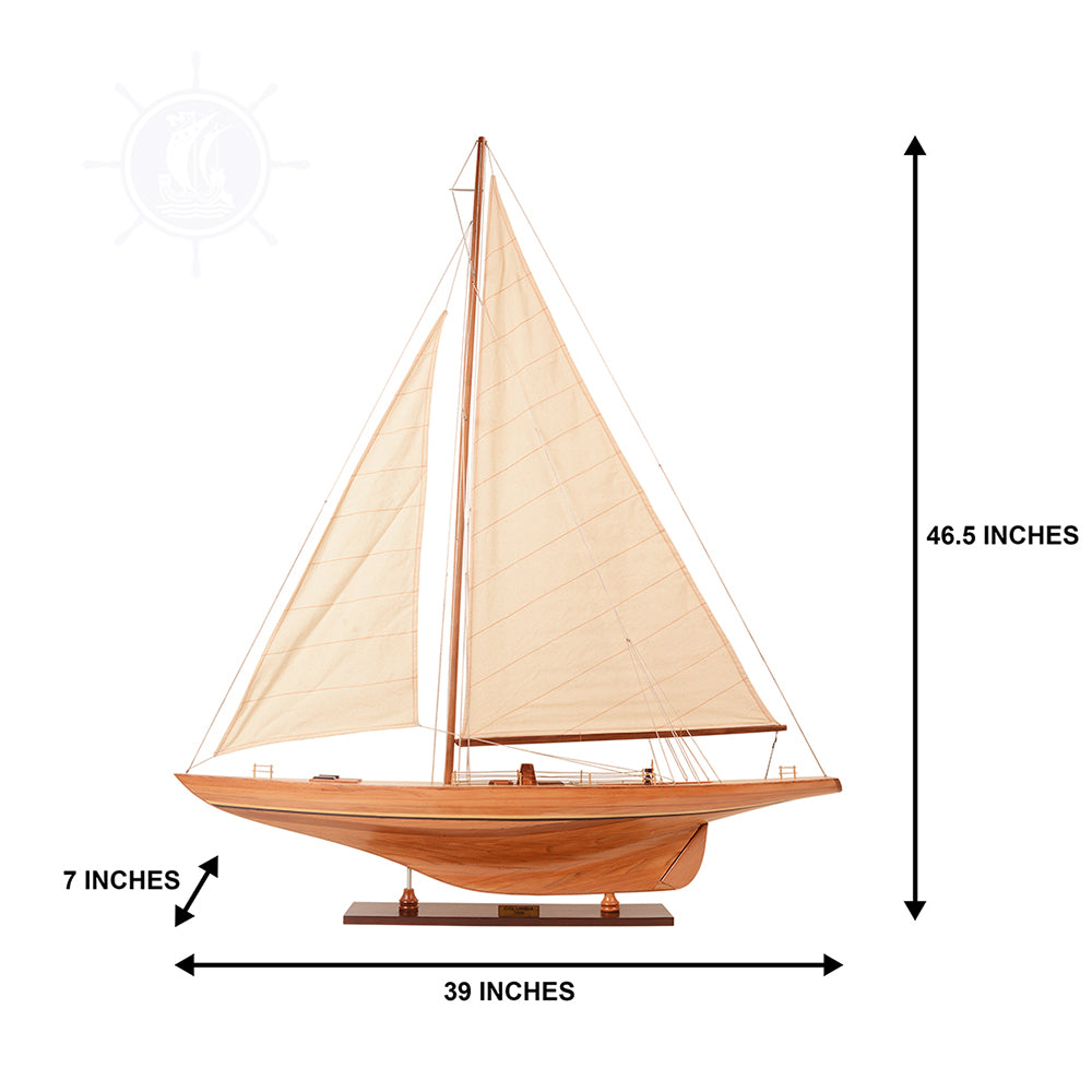 COLUMBIA YACHT L Model Yacht | Partially Assembled Wooden Yacht Model For Wholesale