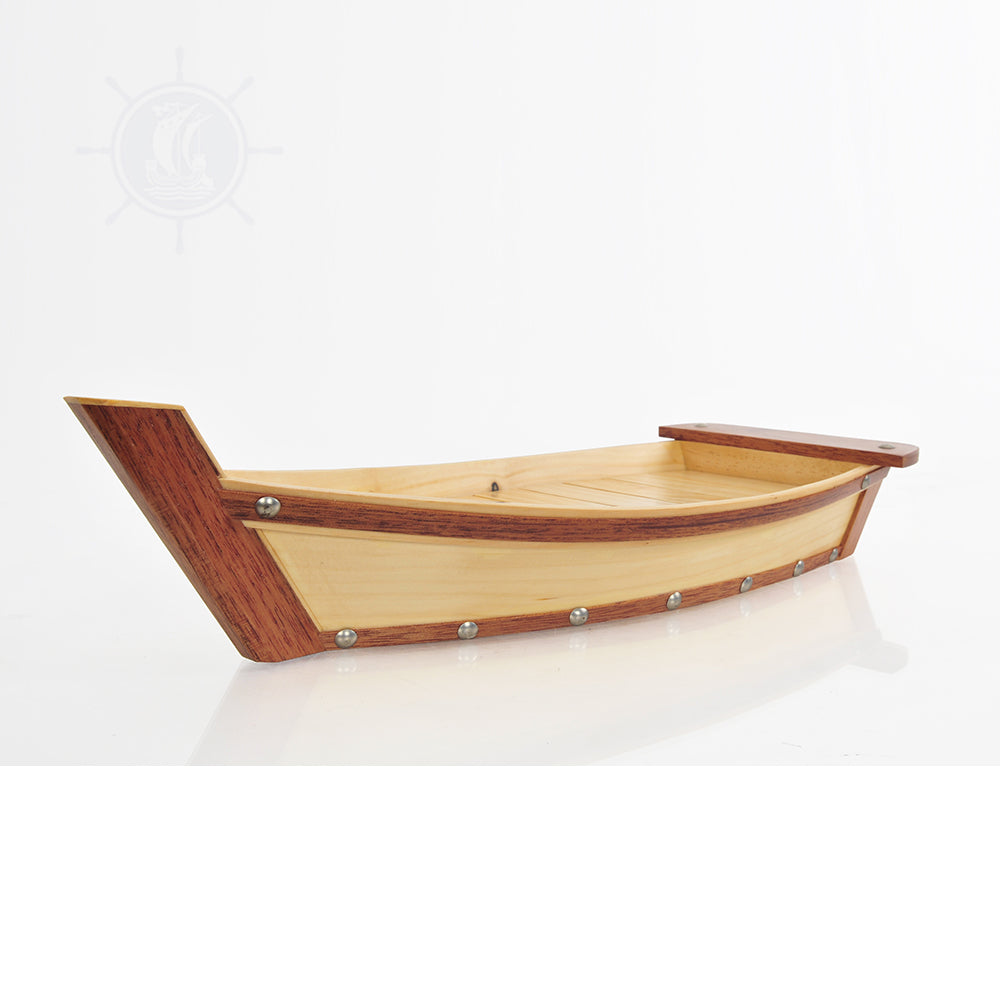 WOODEN SUSHI BOAT SERVING TRAY SMALL