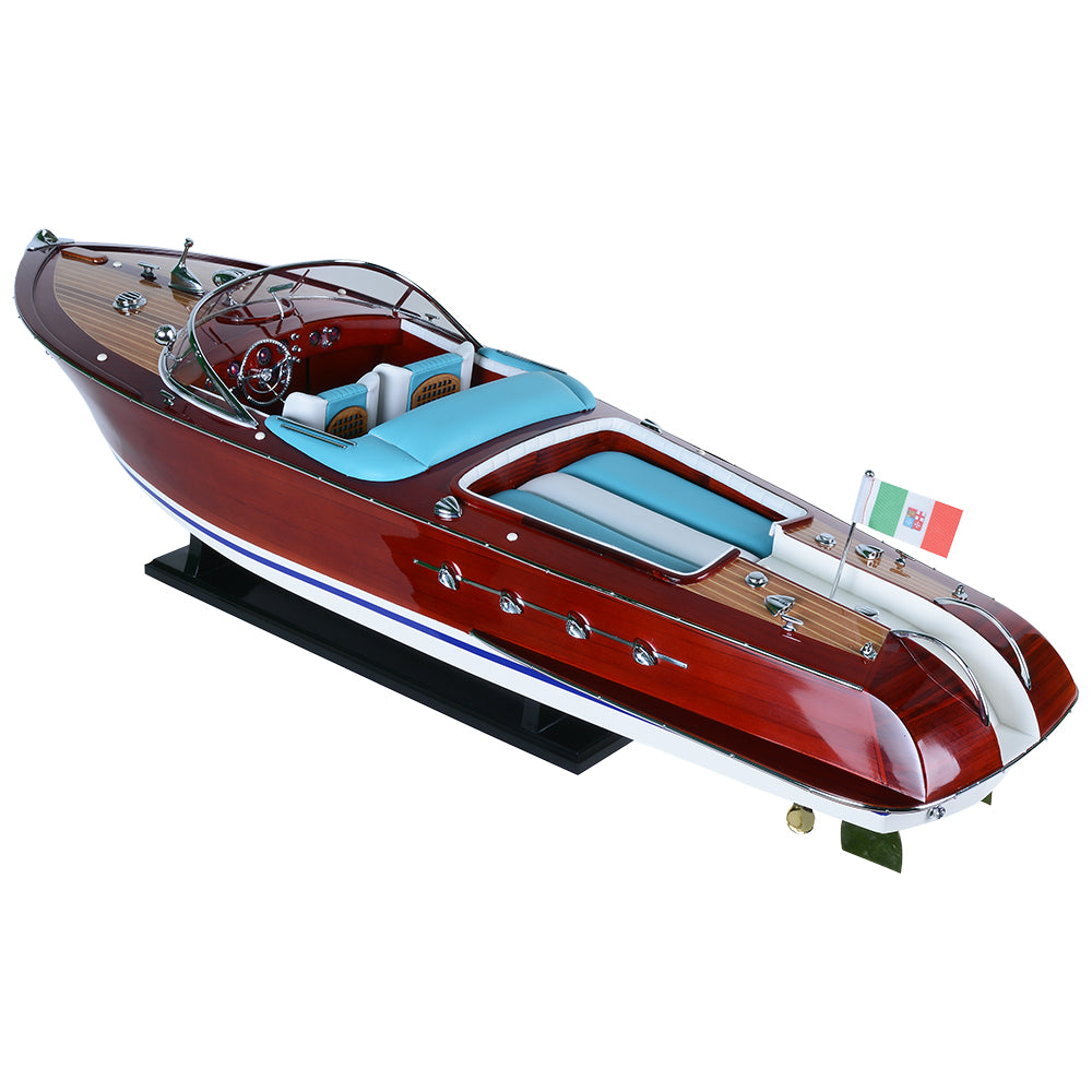 RIVA AQUARAMA PAINTED L80 | High-quality | Fully Assembled Wooden Model boats For Wholesale