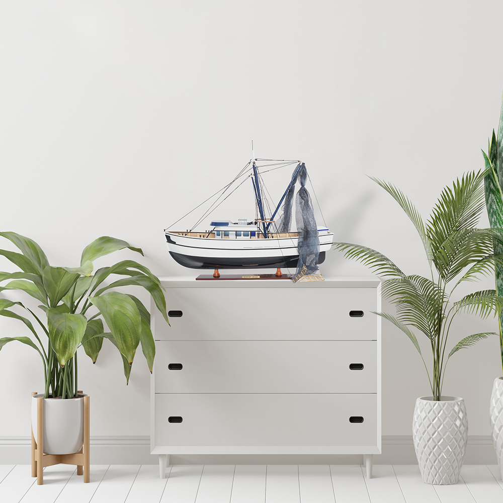 SHRIMP BOAT MODEL BOAT | High-quality | Fully Assembled Wooden Model boats For Wholesale