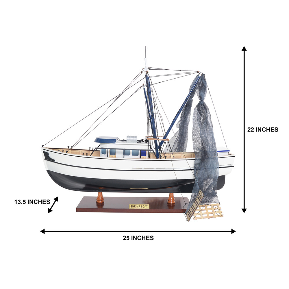 SHRIMP BOAT MODEL BOAT | High-quality | Fully Assembled Wooden Model boats For Wholesale