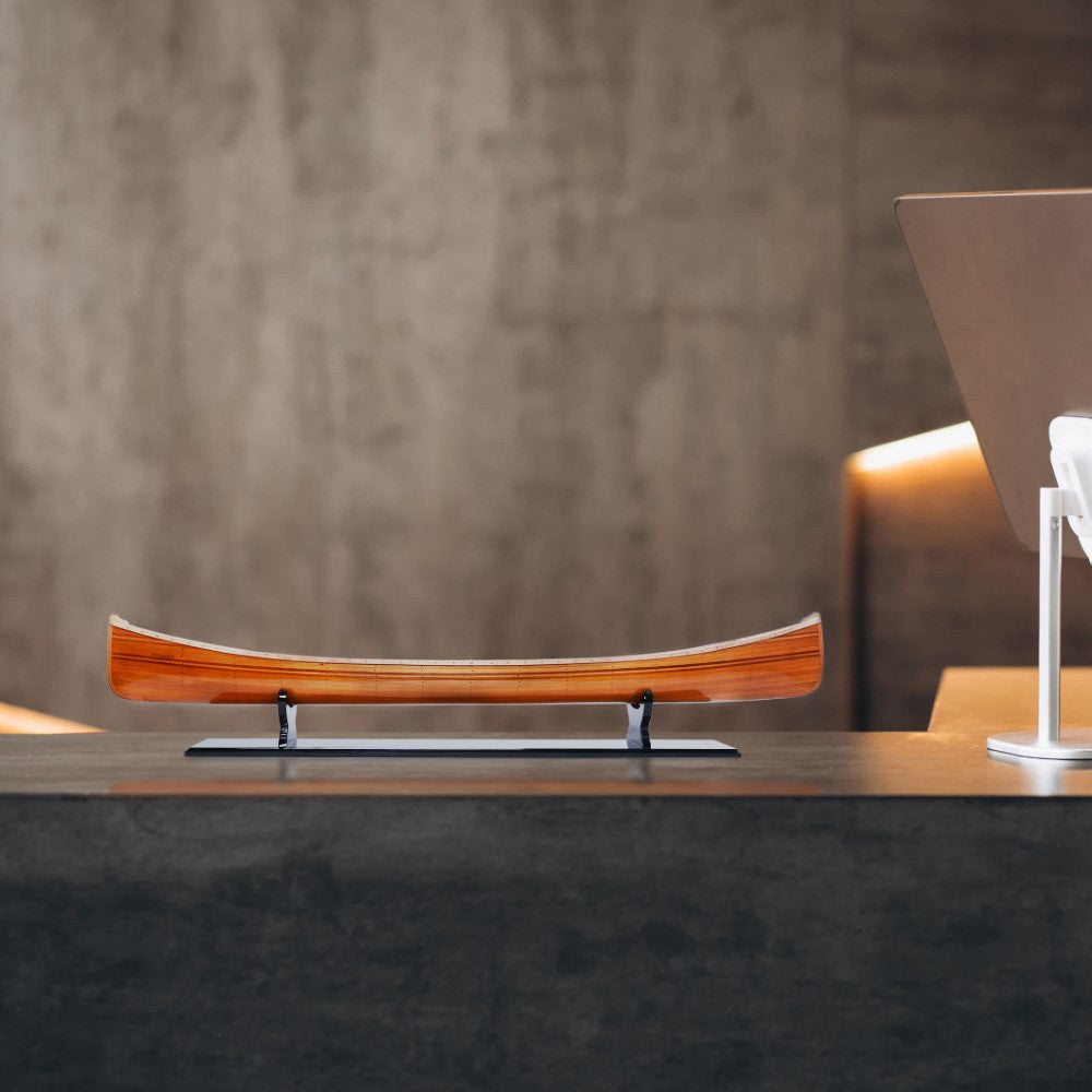 CANADIAN CANOE MODEL BOAT L110 | High-quality | Fully Assembled Wooden Model boats For Wholesale