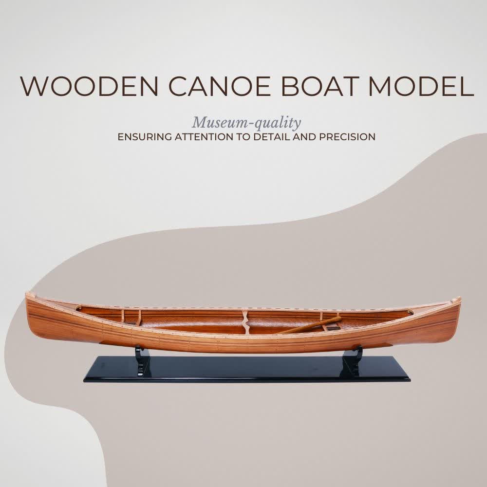 CANADIAN CANOE MODEL BOAT L110 | High-quality | Fully Assembled Wooden Model boats For Wholesale