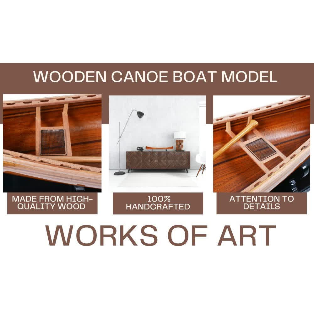 CANADIAN CANOE MODEL BOAT L110 | High-quality | Fully Assembled Wooden Model boats For Wholesale