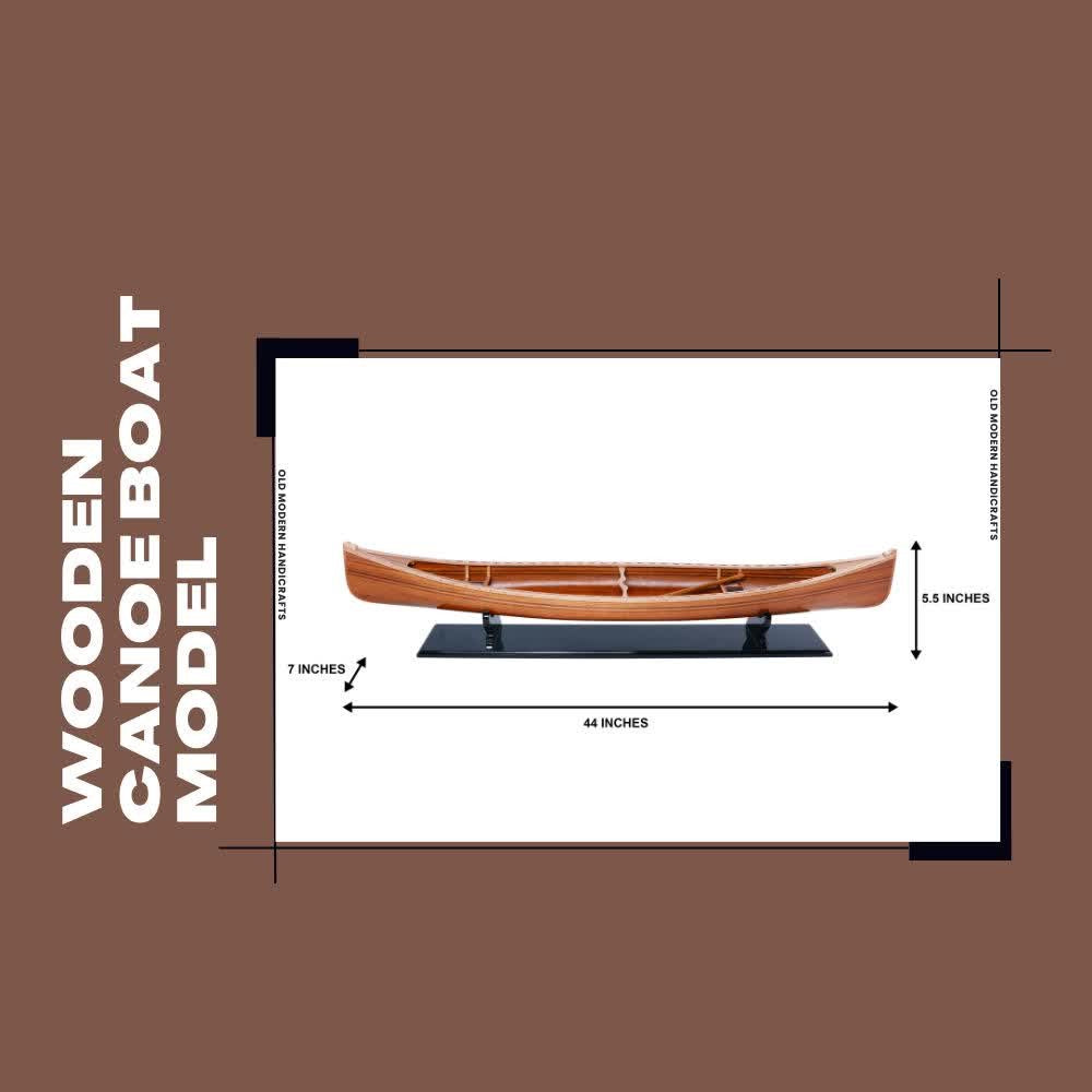 CANADIAN CANOE MODEL BOAT L110 | High-quality | Fully Assembled Wooden Model boats For Wholesale