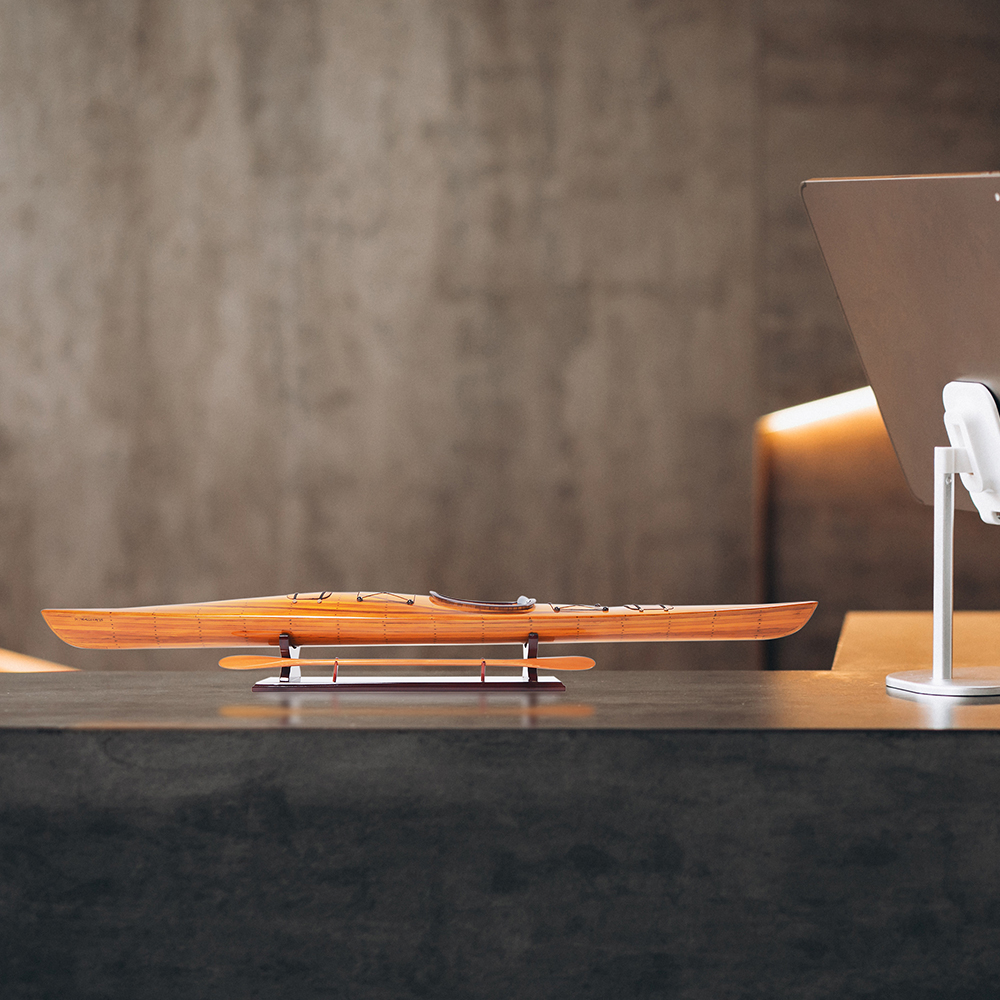 KAYAK MODEL BOAT L100 | High-quality | Fully Assembled Wooden Model boats For Wholesale