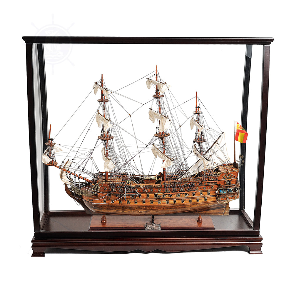SAN FELIPE LARGE WITH TABLE TOP DISPLAY CASE | High-quality | Fully Assembled Wooden Ship Models For Wholesale