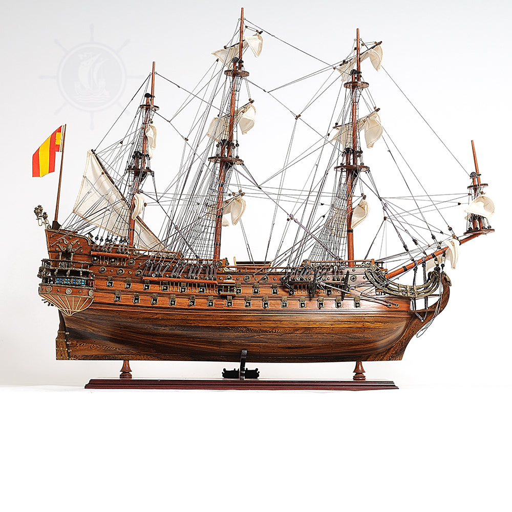 SAN FELIPE LARGE WITH TABLE TOP DISPLAY CASE | High-quality | Fully Assembled Wooden Ship Models For Wholesale