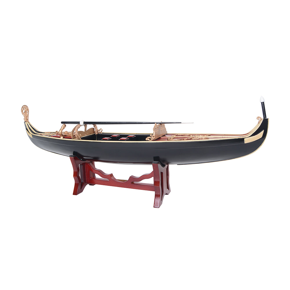 VENETIAN GONDOLA MODEL BOAT PAINTED BLACK/RED L60 | High-quality | Fully Assembled Wooden Model boats For Wholesale