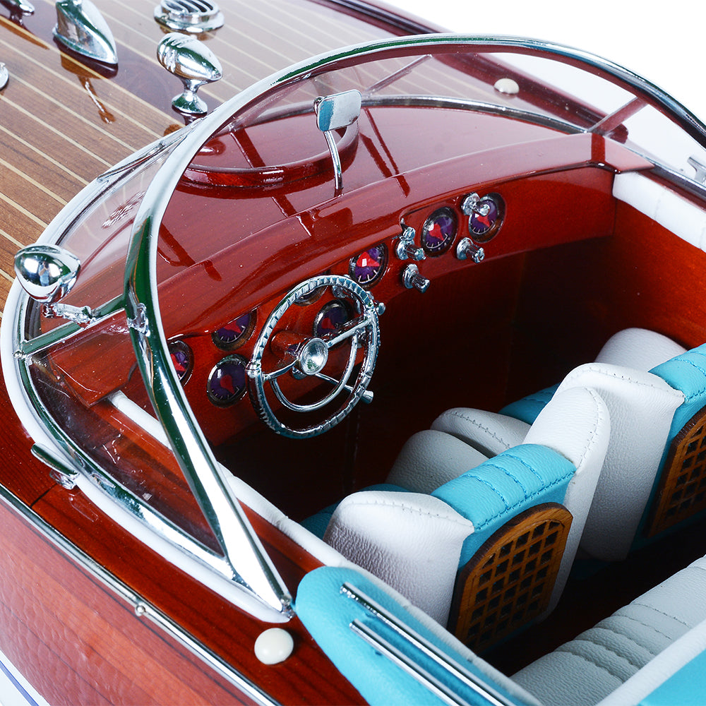RIVA AQUARAMA MODEL BOAT PAINTED L60| High-quality | Fully Assembled Wooden Model boats For Wholesale