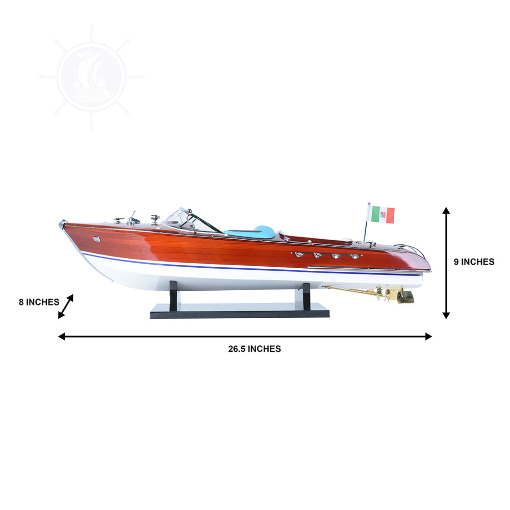 RIVA AQUARAMA MODEL BOAT PAINTED L60| High-quality | Fully Assembled Wooden Model boats For Wholesale