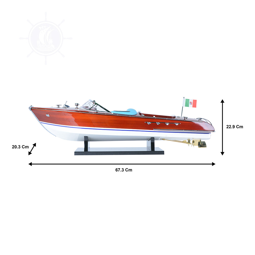 RIVA AQUARAMA MODEL BOAT PAINTED L60| High-quality | Fully Assembled Wooden Model boats For Wholesale
