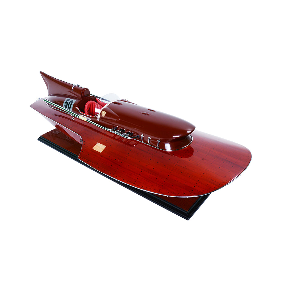 FERRARI HYDROPLANE MODEL BOAT PAINTED L80 | High-quality | Fully Assembled Wooden Model boats For Wholesale
