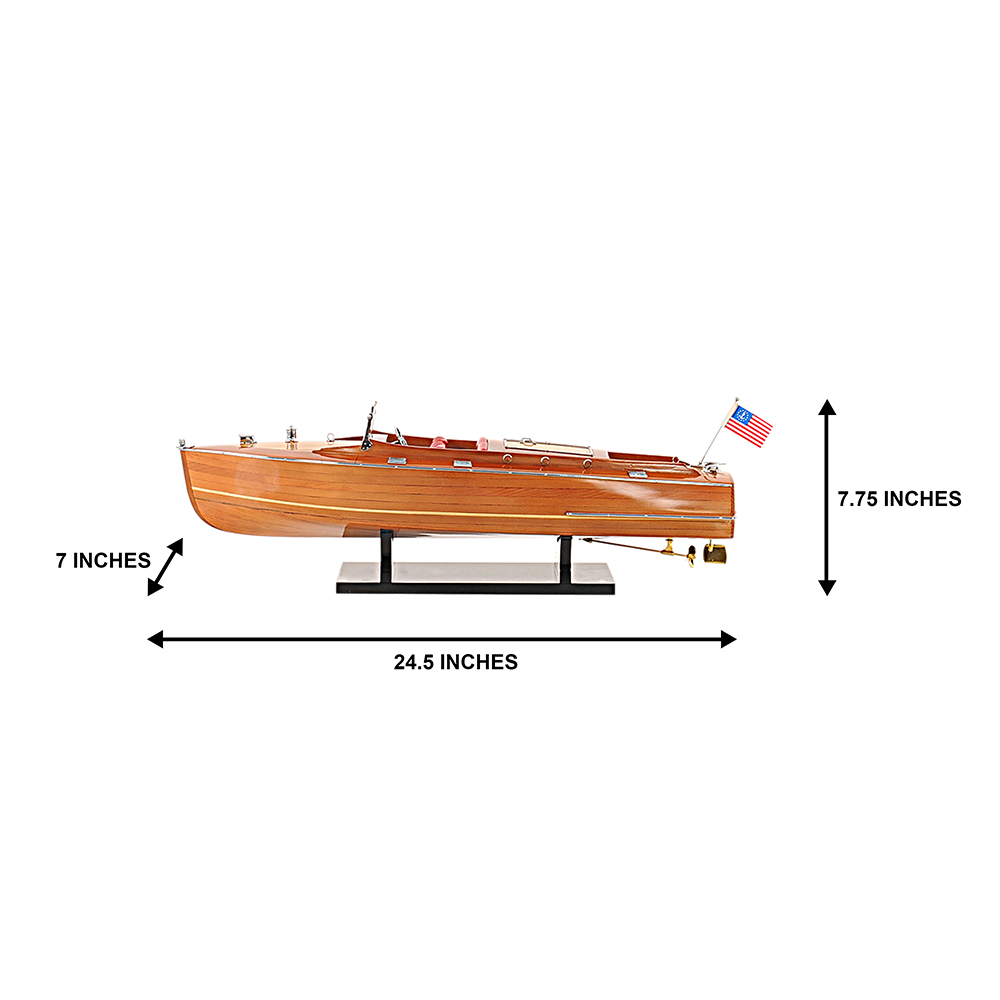 CHRIS CRAFT RUNABOUT MODEL BOAT MEDIUM | High-quality | Fully Assembled Wooden Model boats For Wholesale