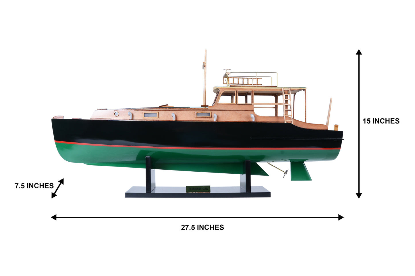 HEMINGWAY™ PILAR MODEL BOAT FISHING BOAT | High-quality | Fully Assembled Wooden Model boats For Wholesale