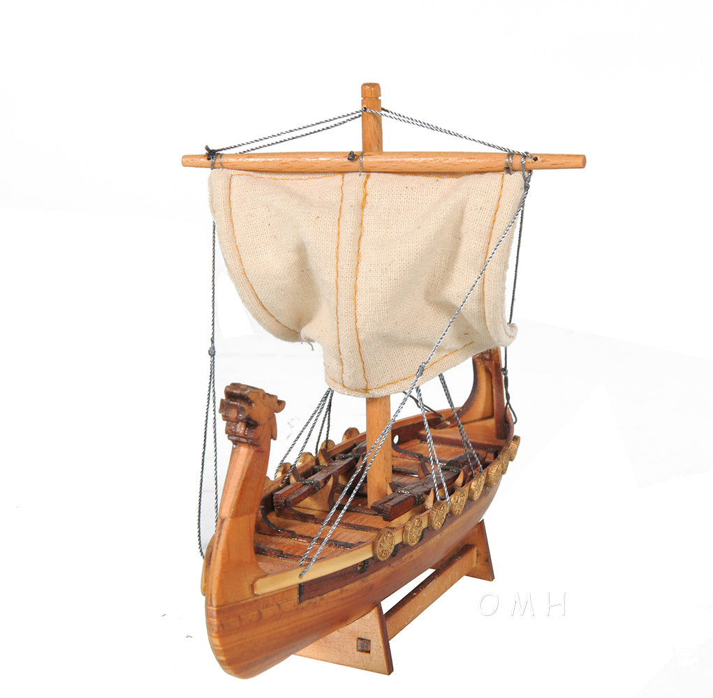 DRAKKAR VIKING MODEL BOAT 6 INCHES | High-quality | Fully Assembled Wooden Model boats For Wholesale