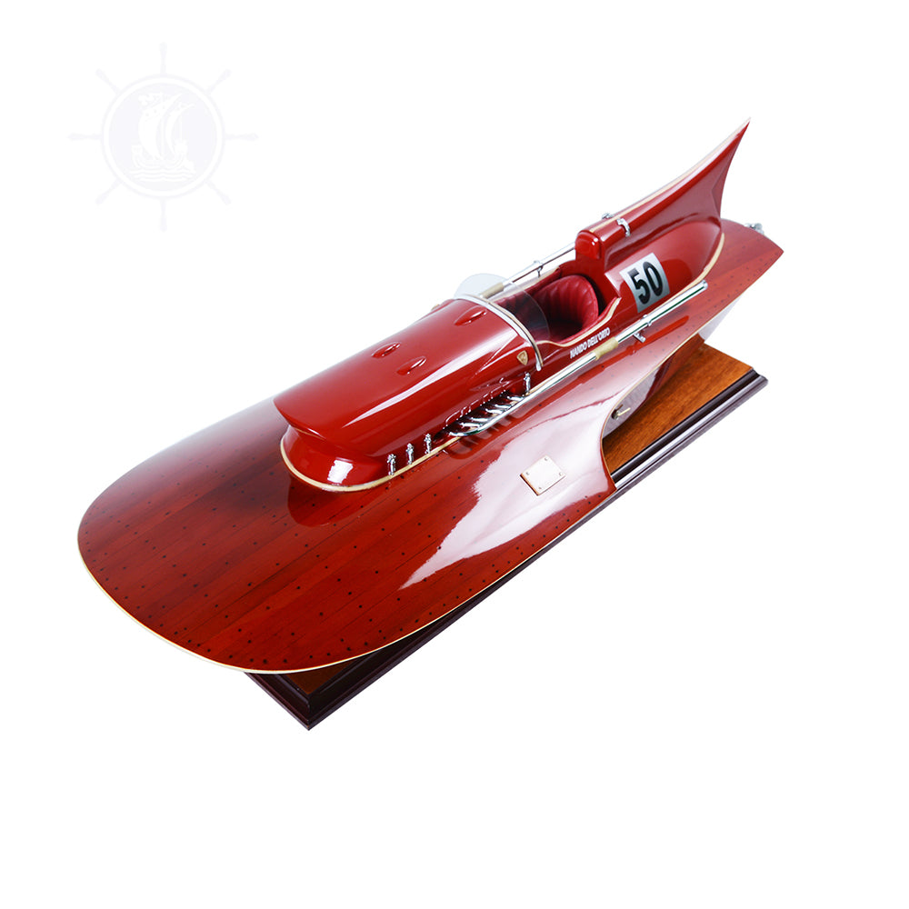 FERRARI HYDROPLANE MODEL BOAT MEDIUM | High-quality | Fully Assembled Wooden Model boats For Wholesale