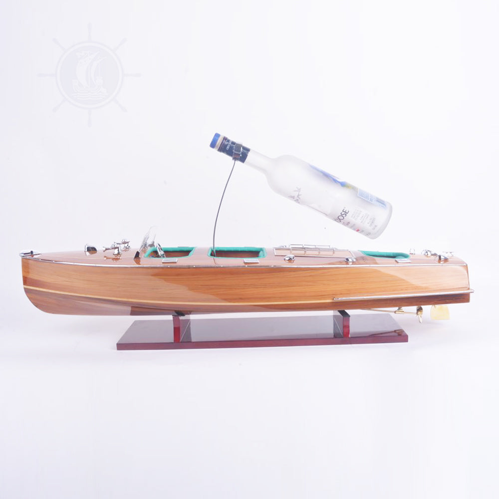 CHRIS CRAFT MODEL BOAT L80 WITH WINE HOLDER | High-quality | Fully Assembled Wooden Model boats For Wholesales
