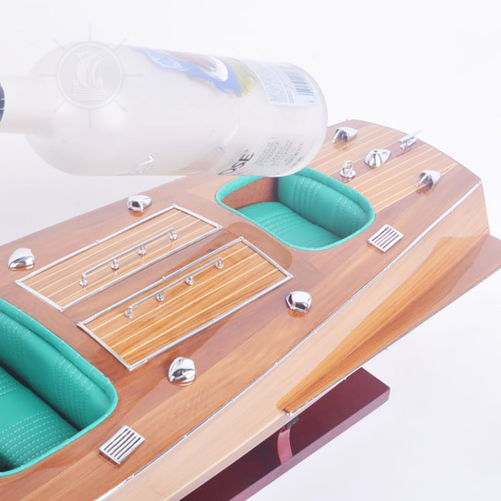 CHRIS CRAFT MODEL BOAT L80 WITH WINE HOLDER | High-quality | Fully Assembled Wooden Model boats For Wholesales