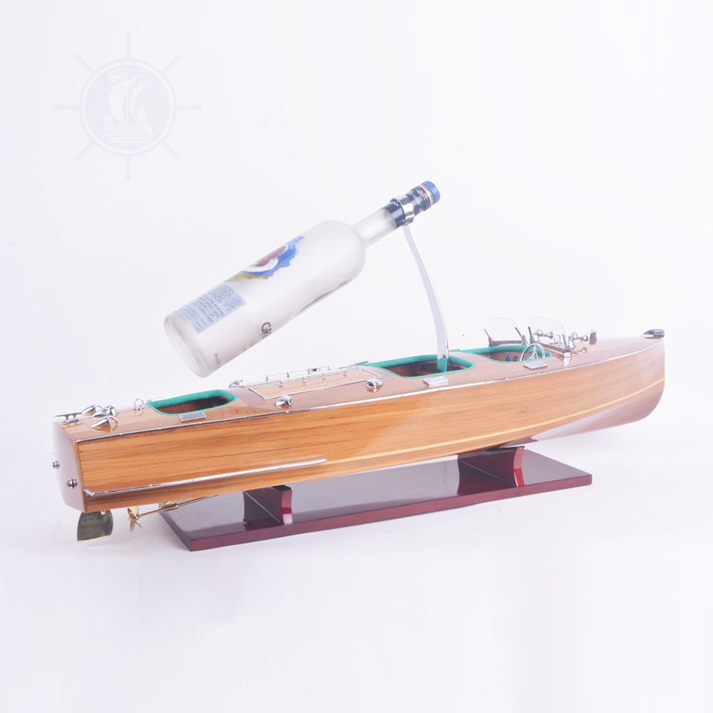 CHRIS CRAFT MODEL BOAT L80 WITH WINE HOLDER | High-quality | Fully Assembled Wooden Model boats For Wholesales