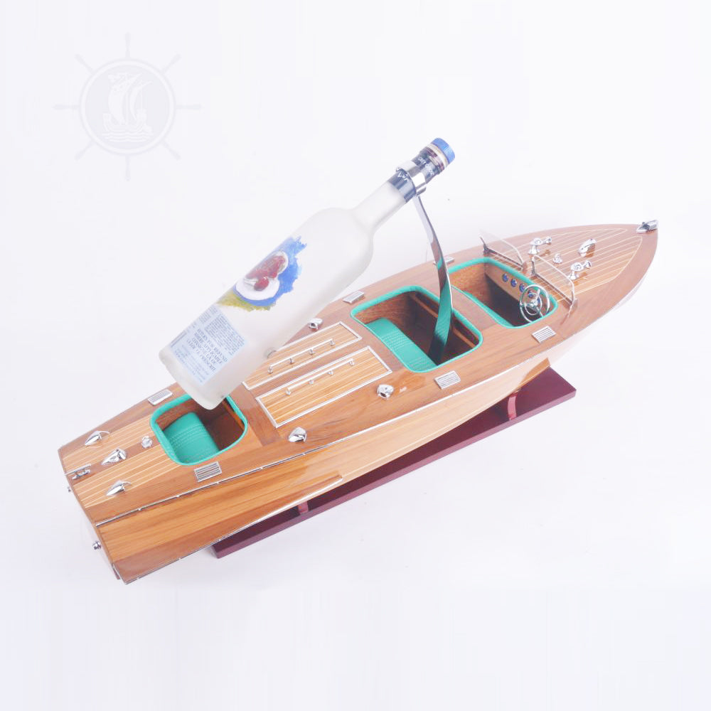 CHRIS CRAFT MODEL BOAT L80 WITH WINE HOLDER | High-quality | Fully Assembled Wooden Model boats For Wholesales