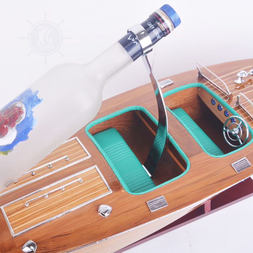 CHRIS CRAFT MODEL BOAT L80 WITH WINE HOLDER | High-quality | Fully Assembled Wooden Model boats For Wholesales