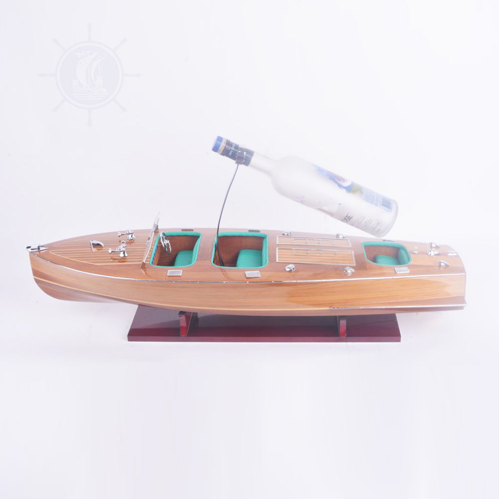 CHRIS CRAFT MODEL BOAT L80 WITH WINE HOLDER | High-quality | Fully Assembled Wooden Model boats For Wholesales