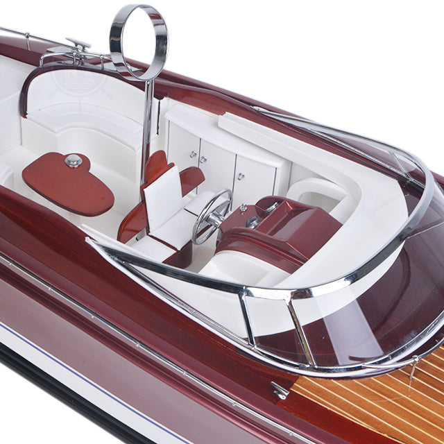 RIVA RAMA WITH WINE HOLDER L90 | High-quality | Fully Assembled Wooden Model boats For Wholesale