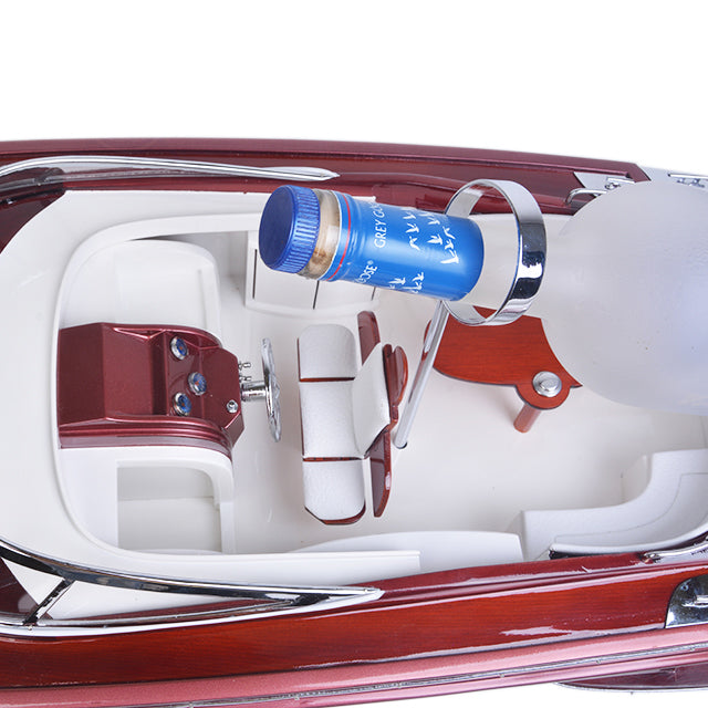 RIVA RAMA WITH WINE HOLDER L90 | High-quality | Fully Assembled Wooden Model boats For Wholesale