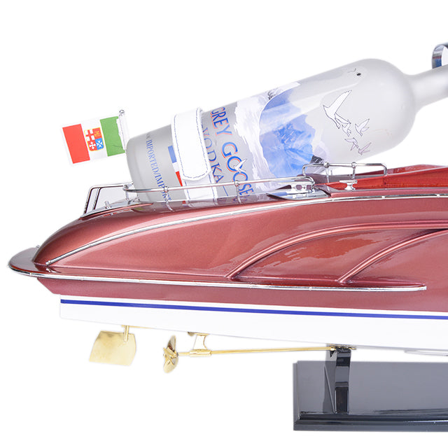 RIVA RAMA WITH WINE HOLDER L90 | High-quality | Fully Assembled Wooden Model boats For Wholesale