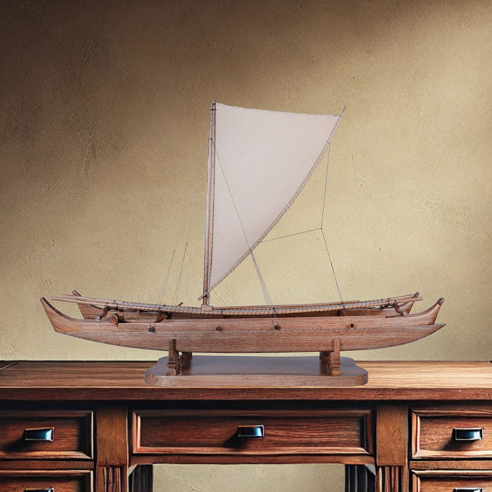 B523 - Antique Hawaiian outrigger 36-inch