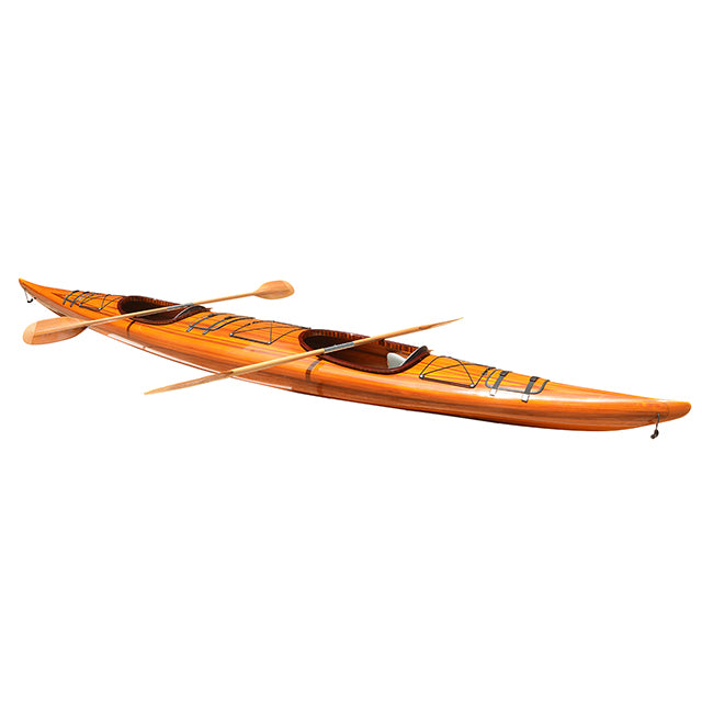 REAL KAYAK 19' - 2 PERSONS | Wooden Kayak | Boat | Canoe with Paddles for fishing and water sports For Wholesale