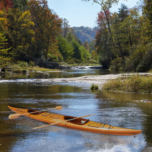 REAL KAYAK 19' - 2 PERSONS | Wooden Kayak | Boat | Canoe with Paddles for fishing and water sports For Wholesale